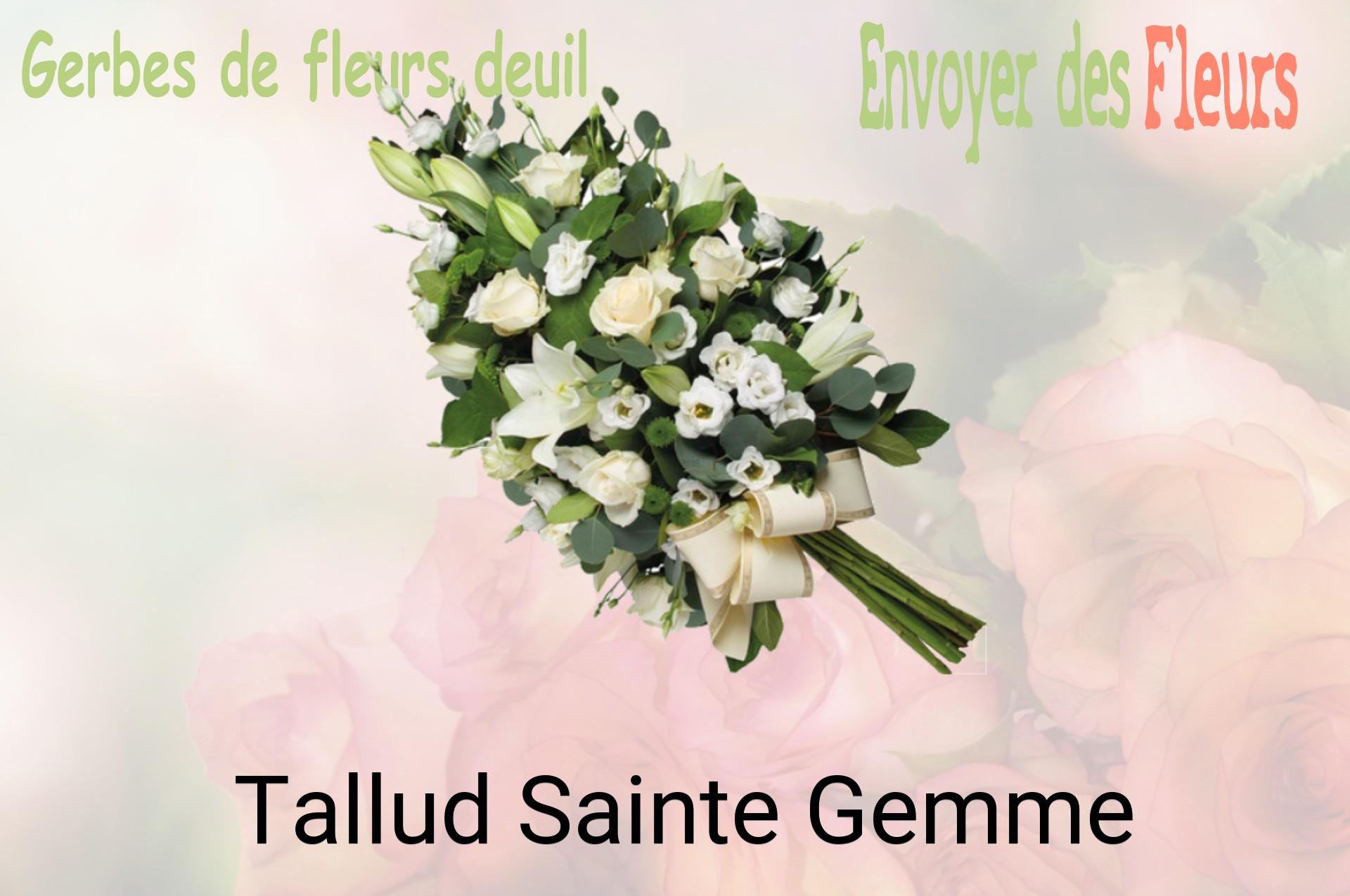 Gerbe de fleurs de deuil livrée à Tallud-Sainte-Gemme